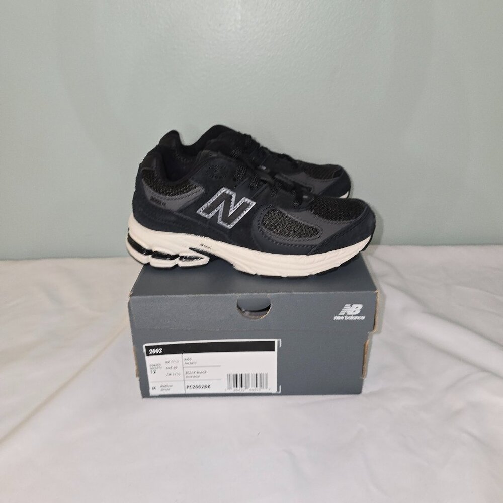New Balance 2002, US Kid's, Black/Black, Various Sizes 12M & 11M, New in Box